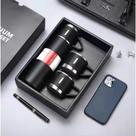 Kit Garrafa Garrafinha Térmica De Café 500ML Inox Parede Dupla À Vácuo