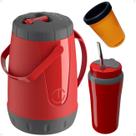 Kit Garrafa Jarra Pávia 2,5 Litros + Copo Térmico 650ML com Bomba Inox Tereré + Porta Lata Kit Garrafa Jarra Pávia 2,5 Litros + Copo Térmico 650ML com Bomba Inox Tereré + Porta Lata