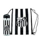 Kit Garrafa Squeeze 450ml Time Santos C/ Mochila Tipo Saco Licenciada E Oficial