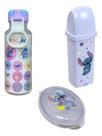 Kit Garrafa Stitch Original + Saboneteira + Porta Escovas Ideal Para Bolsa De Escola Plasútil Kit Garrafa Stitch Original + Saboneteira + Porta Escovas Ideal Para Bolsa De Escola Plasútil