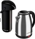 Kit Garrafa Térmica 1L Preta Chaleira Elétrica 1,8L 110v OU 220v Unitermi