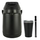 Kit Garrafa Termica 2,5 Litros Copo 200ml Bomba Achatada