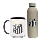 Kit Garrafa Térmica 500ml e Caneca Pop 350ml Santos FC Time de Futebol Kit Garrafa Térmica 500ml e Caneca Pop 350ml Santos FC Time de Futebol