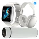 Kit Garrafa térmica 500ml inox sensor Led + Smartwatch Y8 + Fone Bluetooth