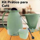 Kit Garrafa Térmica Açucareiro e Suporte Kit presente Café