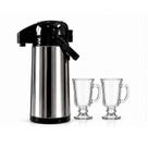 Kit Garrafa Térmica Café 1L e 2 Canecas Irish Class Home