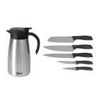 Kit Garrafa Térmica Casselbeck 1L Com Jogo de Facas Dunkirk 5 Peças Oster Inox Kit Garrafa Térmica Casselbeck 1L Com Jogo de Facas Dunkirk 5 Peças Oster Inox