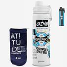KIT Garrafa Térmica Gocase Fresh 650ml Oficial do Grêmio com eco saquinho protetor Molib