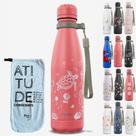 KIT Garrafa Térmica Gocase URBAN Original 500ml Estampas com Eco Saquinho Cor:KIT Deep Ocean - M