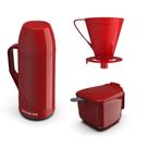 Kit Garrafa Térmica Para Café 1 Litro Com Açucareiro 350ml Suporte Para Filtro De Café 102 103 3 Pçs