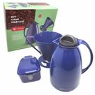 Kit Garrafa Térmica Pequena Suporte Filtro Café E Açucareiro