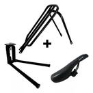 Kit Garupa Reta Bh + Descanso Central Cavalete + Selim Banco GTS Bmx