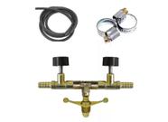 Kit Gás 13 Kg 2 Saídas + Mangueira 1,5 Metro + Abraçadeira (10A1)