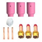 Kit Gás Lens 3,2: 3 Difusor Tig Leve 45V27 + 3 Pinça 10N25 + 3 Bocal Cerâmico Nº8 54N14 + 1 Isolador 54N01