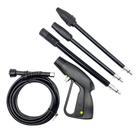 Kit Gatilho Extensor Bico Leque Turbo e Mangueira para Lavadora Encaixe Fino M14