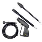 Kit Gatilho Extensor Bico Turbo e Mangueira para Lavadora Encaixe Fino M14