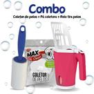 Kit Gato Coletor de Pelos P/ Máquina de L. + Rolo Adesivo Tira Pelos + Pá Coletora P/Caixa de Areia