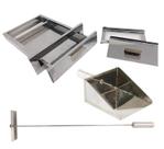 Kit Gaveta 304, Pá Cinzas, Rodo Limpeza, Churrasqueiras