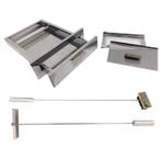 Kit Gaveta 304, Vassoura Piaçava, Rodo Limpeza, Churrasco
