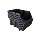 Kit Gaveta Plástica Preta Numero 5 com 5un