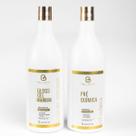 Kit Gel Espelhamento e Shampoo Pré-Química 1L Com Colágeno e Semente de Uva Bell Nutry