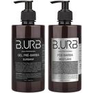 Kit Gel Pré Barba + Pós Barba 500mL Profissional Barbearia Barba Urbana B.URB