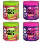 Kit Gelatina Salon Line Kids Melancia + Uva 550g Com 4 Kit Gelatina Salon Line Kids Melancia + Uva 550g Com 4