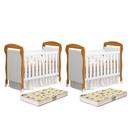 Kit Gêmeos Berço Mini Cama Danny com Colchões Supreme - Reller Móveis Kit Gêmeos Berço Mini Cama Danny com Colchões Supreme - Reller Móveis
