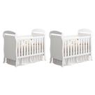Kit Gêmeos Berço Mini Cama Danny - Reller Móveis Kit Gêmeos Berço Mini Cama Danny - Reller Móveis