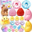 Kit genérico de 21 brinquedos squishy para alívio do estresse Kit genérico de 21 brinquedos squishy para alívio do estresse