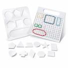 Kit Geoplano Educativo com Placa de Formas Geométricas e Elásticos Coloridos Infantil
