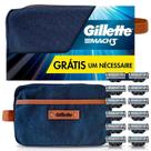 Kit Gillette Mach3 12 Cargas Refis Gillette Mach3 + 1 Necessaire
