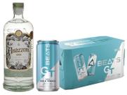Kit Gin Amázzoni Tradicional 750ml + Drink Pronto