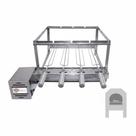 Kit Giratório 4 Espetos Inox Brasa Grill para Churrasqueira 55cm com Rotação Automática Bivolt