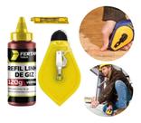 Kit Giz De Linha 15m Marcação Com Refil + Nível P/ Gesseiro Kit Giz De Linha 15m Marcação Com Refil + Nível P/ Gesseiro