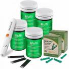 Kit glicocheck 200 tiras + lancetador + 200 lancetas bioland