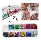 Kit Glitter Coração Unhas Holográfica Forma 3d Brilhante Kit Glitter Coração Unhas Holográfica Forma 3d Brilhante