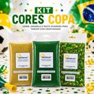 Kit Glitter + Estrelinha 100g Seleção Brasileira Copa do Mundo Brasil Verde Amarelo - Lantecor