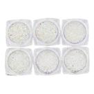 Kit glitter flocado branco c/ 6 unidades