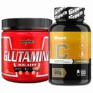 Kit Glutamina 300g Integral + Vitamina C 120 Caps Growth