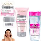 Kit Glycolic Bright AntiMarcas Loreal Paris Gel de Limpeza Creme Dia FPS30 Hidratação Água Micelar Kit Glycolic Bright AntiMarcas Loreal Paris Gel de Limpeza Creme Dia FPS30 Hidratação Água Micelar