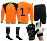 Kit Goleiro 4 x 1 Bermuda lrj/pto Infantil - Lince