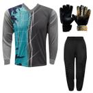 Kit Goleiro Camisa Genoa Kanga + Calça TRB + Luva Penalty