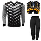 Kit Goleiro Infantil Camisa Roma + Calça TRB + Luva DRB