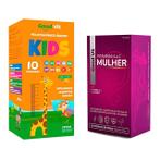 Kit Good Vit Mulher 60 Cápsulas + Polivitamínico Kids 240ml.
