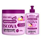 Kit Gota Fortalecimento Cabelos Com Escova Creme Máscara