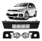 Kit Grade Dianteiro Gol Voyage G7 2016 2017 2018 Com Milha Preto Com Milha
