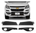 Kit Grade Farol Milha Dianteiro S10 2017 2018 2019 2020 Preto Ambos Os Lados