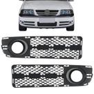 Kit Grade Moldura Farol Milha Gol G3 2003 2004 2005 Com Furo Preta