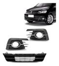 Kit Grade Parachoque Gol G7 2017 2018 Com Friso Cromado Preto